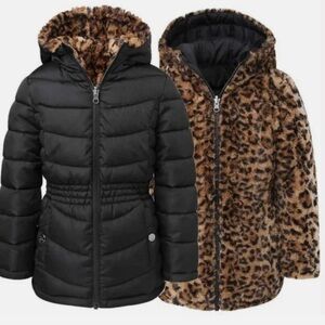 Steve Madden Girl's Youth Reversible Hooded Jacket Size XS (5/6